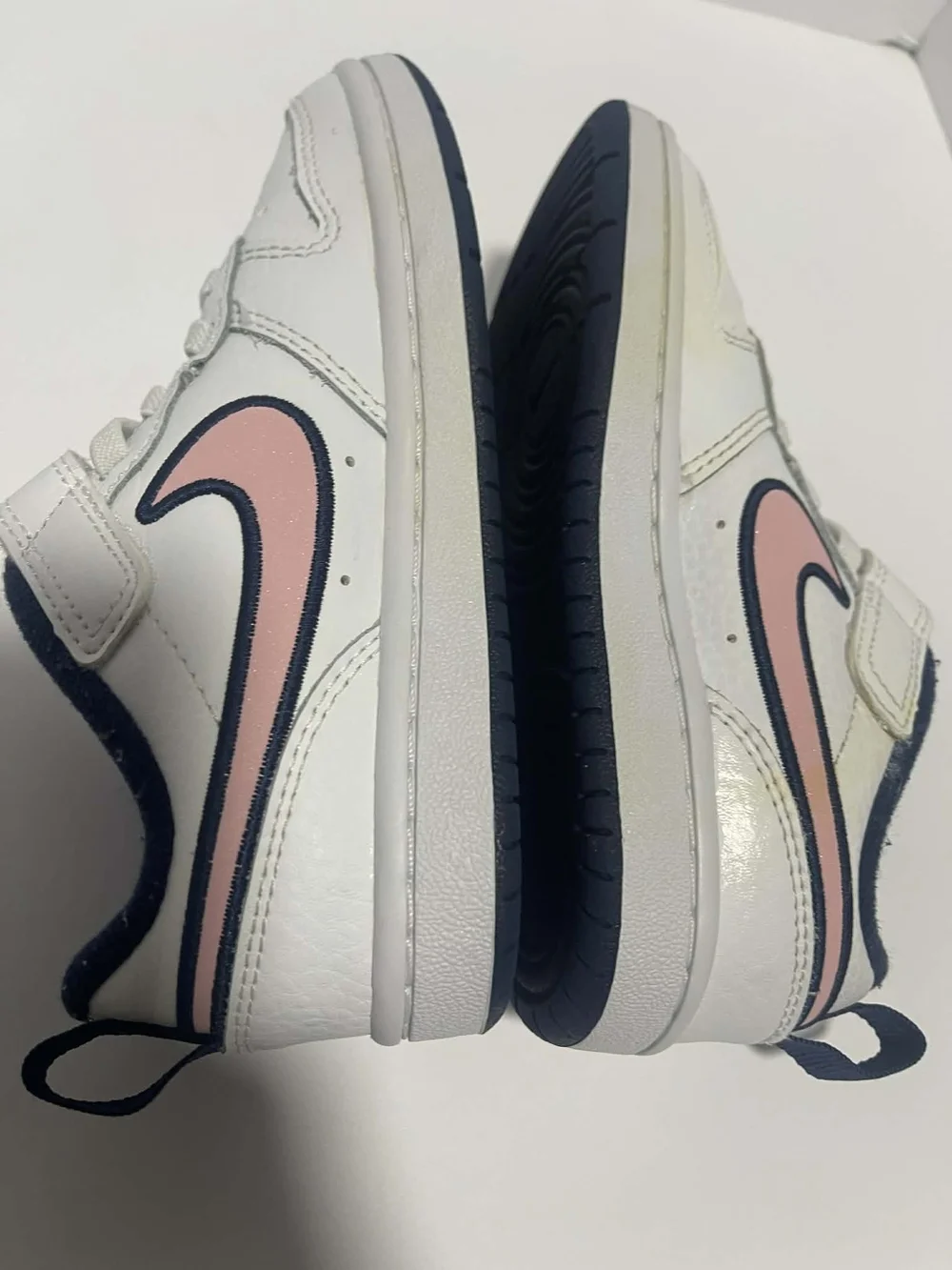 Nike Kids' White & Pink Swoosh Velcro Sneakers - Picture 3 of 10